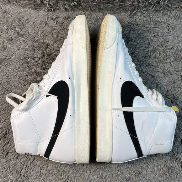 Nike Blazer Mid 77 VNTG Leather Men Size 14 White Black Used BQ6806-100 main image 7